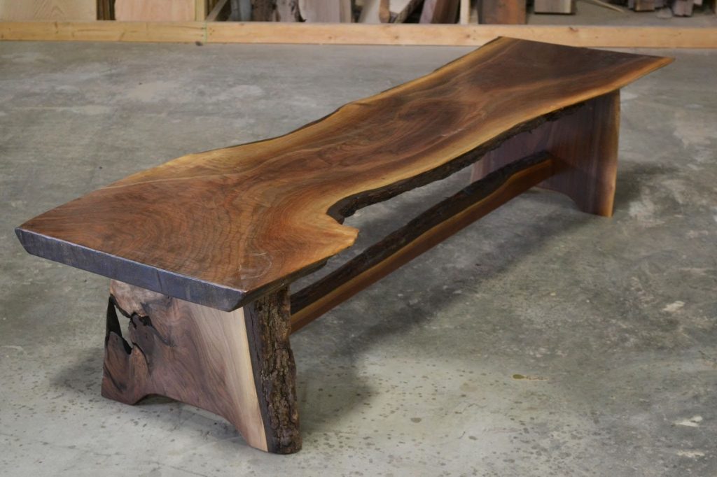 live edge bench